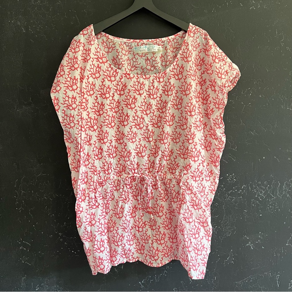 Coral Print Women's Top